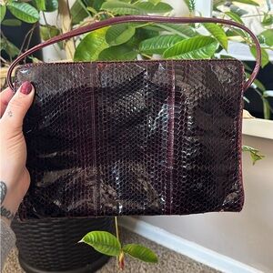 Vintage Genuine Snakeskin Clutch🍒